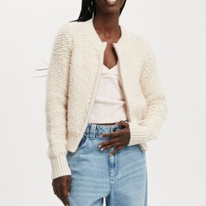 NWT Cotton On Stone Shaggy Crew Texture Cardigan